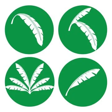 Banana leaf design Stock Illustration