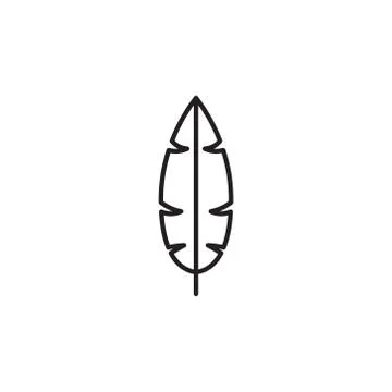Banana leaf icon vector on white background Stock Illustration