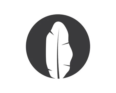 Banana leaves element vector icon illustration Stockillustratie