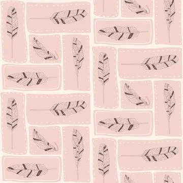 Banana leaves seamless pattern. Tiled modualar tropical endless background. Palm Stock Illustration