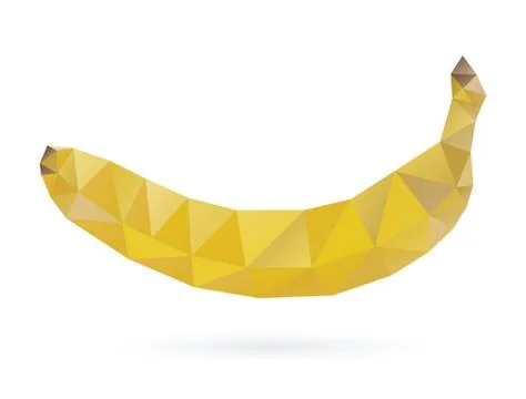 Banana lowpoly design Stock-Illustration