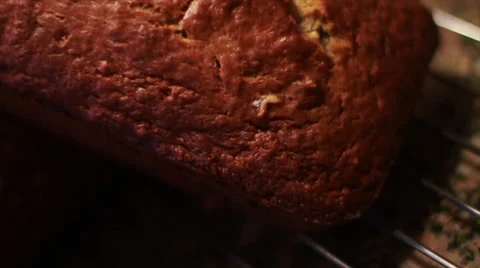 Banana Nut Bread Stock Footage 35765071