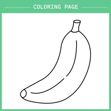 Banana outline vector Stock Illustration
