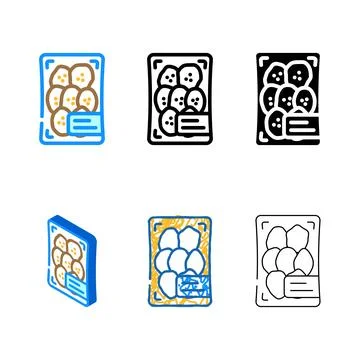 Banana pack slice color mix icon vector 스톡 일러스트