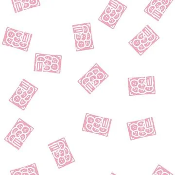 Banana pack slice glyph vector seamless pattern Illustrazione stock