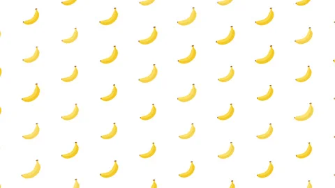 Banana Pattern Animation Seamless Looping Background Video Stock Footage 339431141