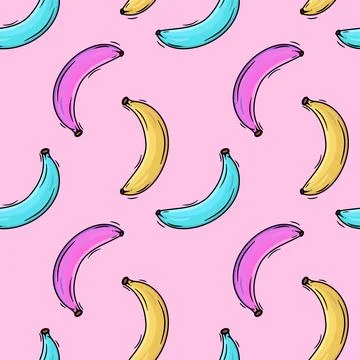 Banana pattern Stock Illustration