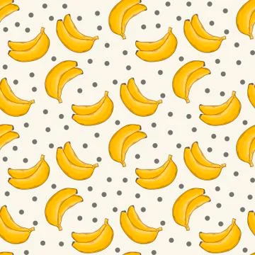 Banana pattern seamless. Stock Illustration