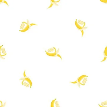 Banana pattern seamless vector Illustrazione stock