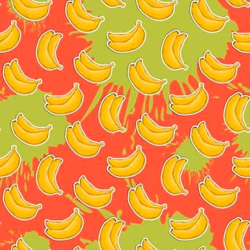 Banana pattern vector Stock Illustration