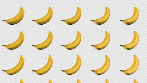 Banana pattern. Vertical movement in a row, in formation. The same repetition. 3 Video stock 147020127