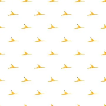 Banana peel objects forming a repeating seamless pattern Stock Illustration