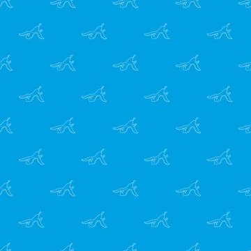 Banana peel pattern vector seamless blue Stock Illustration