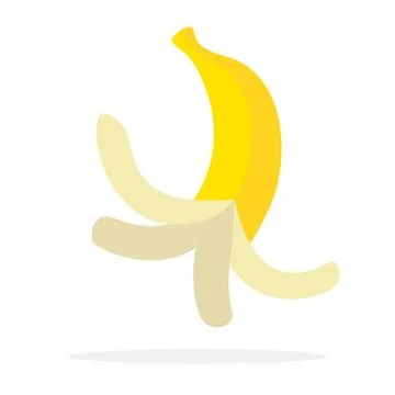 Banana peel vector flat isolated Stock-Illustration