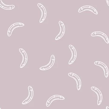 Banana peeled line seamless pattern Stock Illustration