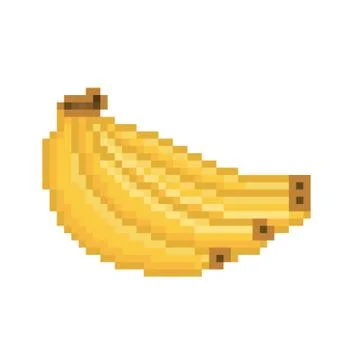 Banana pixel Icon, in the vector. EPS 8 format. Stock Illustration