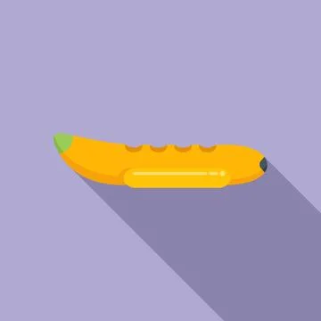Banana pool icon flat vector. Water park Ilustración de archivo