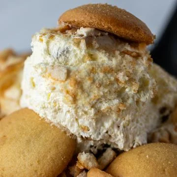 BANANA PUDDING CLOSE-UP Stock Photos