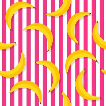 Banana repeat vector pattern Stock Illustration