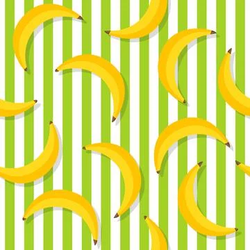 Banana repeat vector pattern Stock Illustration