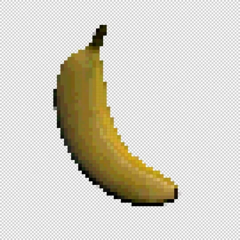 BANANA ROTATION  8 bit Pixel loop animation Stock Footage 228679931