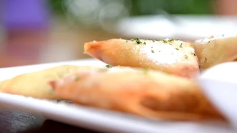 Banana Samosa. Video stock 90991685