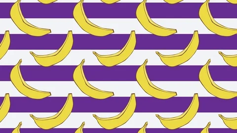 Banana seamless background Stock Footage 116330465