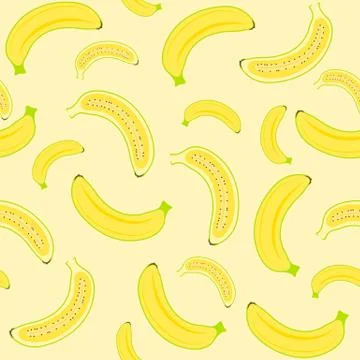 Banana seamless Stock Illustration