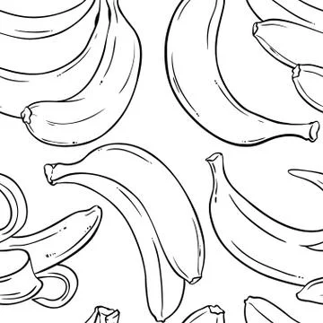 Banana seamless pattern Stock Illustration