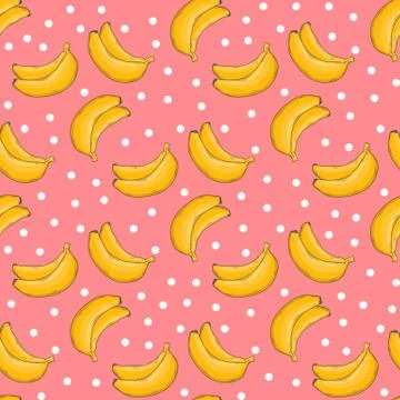 Banana seamless pattern Stock Illustration