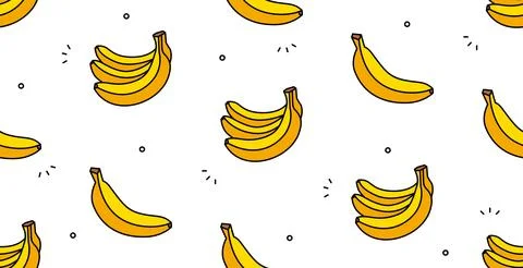 Banana seamless pattern Stock Illustration