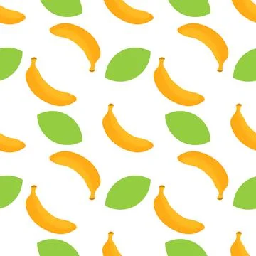 Banana seamless pattern Illustrazione stock