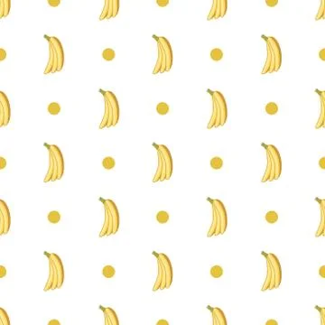 Banana Seamless Pattern Vector Stock Illustration