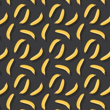 Banana Seamless Tropical Fruit Pattern Stock Illustration