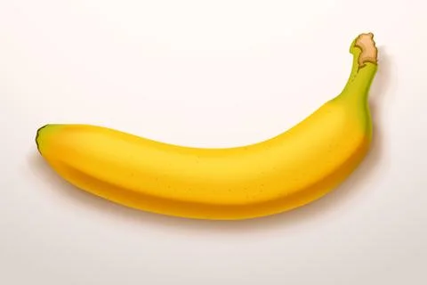 Banana with shadow Stock Illustration