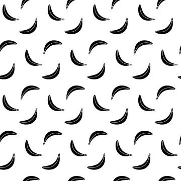 Banana simple seamless pattern on white background. Illustrazione stock