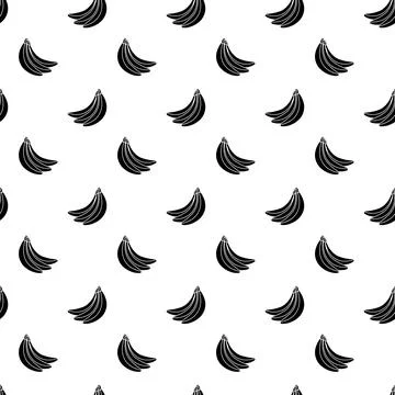 Banana simple seamless pattern on white background. Stock Illustration