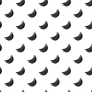 Banana simple seamless pattern on white background. Illustrazione stock