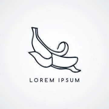 Banana sketch theme Stock Illustration