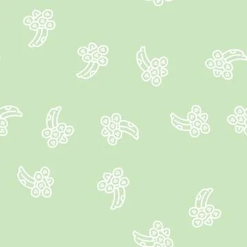 Banana slice whole line vector seamless pattern Stock Illustration