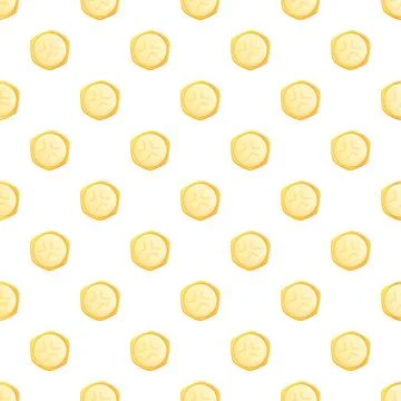 Banana slices repeating pattern on white background 스톡 일러스트