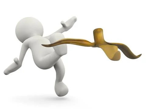 Banana slipping Stock Illustration