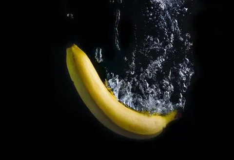 Banana splash Stock Photos