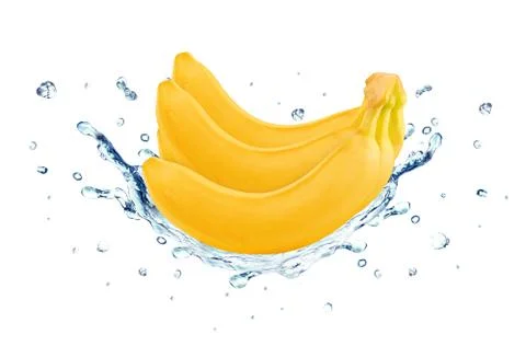 Banana splash Stock Photos