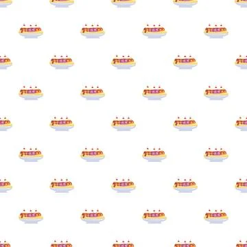 Banana split dessert patterns creating sweet food background Stock Illustration