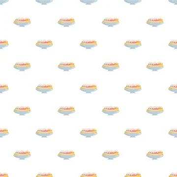Banana split ice cream dessert pattern illustration Stock Illustration