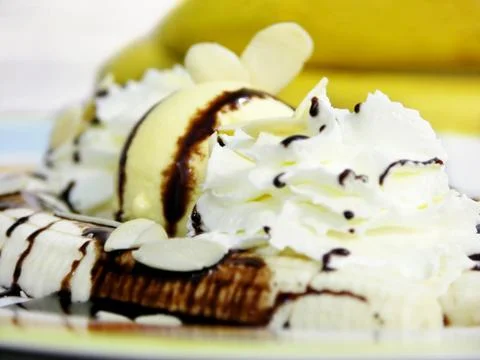 Banana split Stock Photos