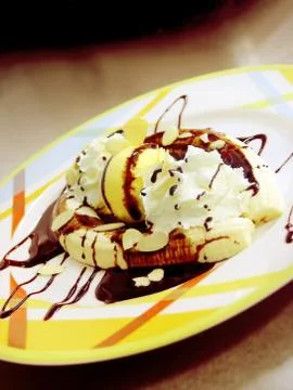 Banana split Stock Photos