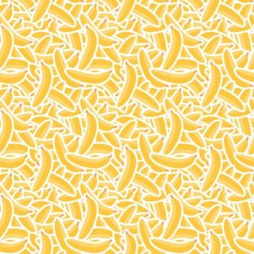 Banana Tropical Fruit Seamless Pattern Stock Illustration