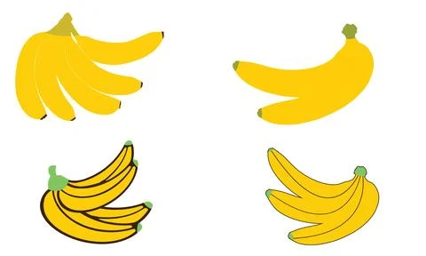 Banana Vector Collection Stock Illustration